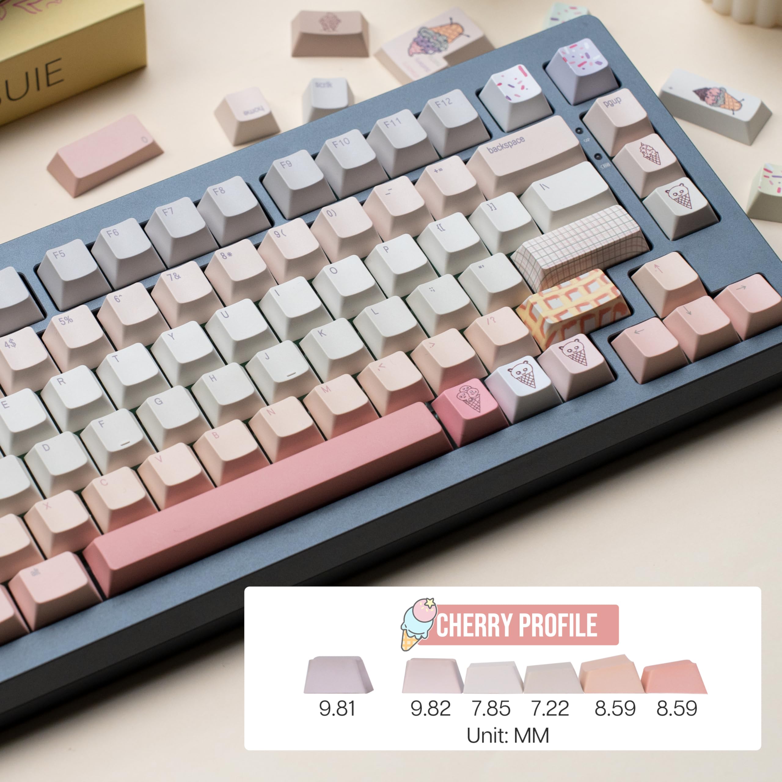 Amazon.com: KiiBoom x Strawberryjam1986 Berry Cream Keycap Set